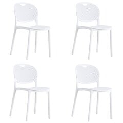 4-ių kėdžių komplektas Oskar Luma, baltas kaina ir informacija | Virtuvės ir valgomojo kėdės | pigu.lt