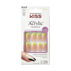 Dirbtiniai nagai Kiss Salon Acrylic French Hype, 28 vnt. kaina ir informacija | Manikiūro, pedikiūro priemonės | pigu.lt
