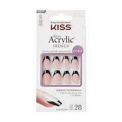 Искусственные ногти Kiss Salon Acrylic French Flame, 28 шт. цена и информация | Книпсер для ногтей NGHIA EXPORT NC-03  | pigu.lt