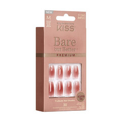 Dirbtiniai nagai Kiss Premium Bare But Better, Better Shine, 30 vnt. kaina ir informacija | Manikiūro, pedikiūro priemonės | pigu.lt