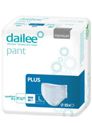 Sauskelnės suaugusiems Dailee Pant Premium Plus L, 15 vnt. kaina ir informacija | Sauskelnės, įklotai, paklotai suaugusiems | pigu.lt