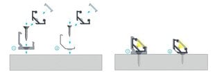 Алюминиевый профиль C для LED ленты - Белый - 1 м цена и информация | Светодиодные ленты | pigu.lt