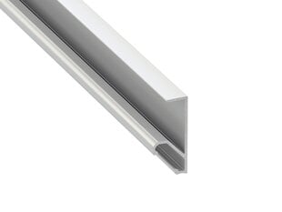 Aliuminio profilis Q18 LED juostelėms, sidabrinės spalvos, neapdorotas, 1 m kaina ir informacija | LED juostos | pigu.lt