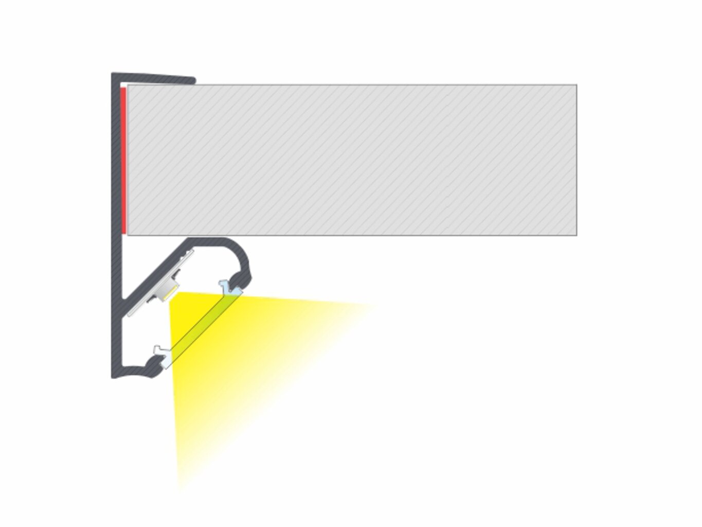 Aliuminio profilis Q18 LED juostelėms, juodai anoduota, 1 m цена и информация | LED juostos | pigu.lt