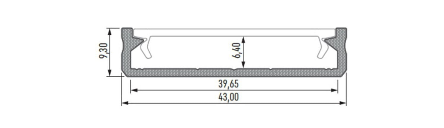 Aliuminio profilis "Solis" LED juostelėms - juodas - 1 m цена и информация | LED juostos | pigu.lt