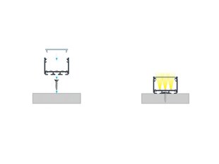 Алюминиевый профиль Iledo для  LED лент - серебристый анодированный - 1 м цена и информация | Светодиодные ленты | pigu.lt