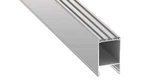 iClaroi aliuminio profilis LED juostelėms - sidabrinis anoduotas - 1 m Srebrny kaina ir informacija | LED juostos | pigu.lt