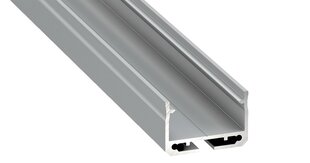 SILEDA aliuminio profilis LED juostelėms - sidabrinis anoduotas - 1 m kaina ir informacija | LED juostos | pigu.lt