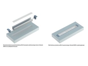 Aliuminio profilis G LED juostelėms - sidabrinis anoduotas - 1 m kaina ir informacija | LED juostos | pigu.lt