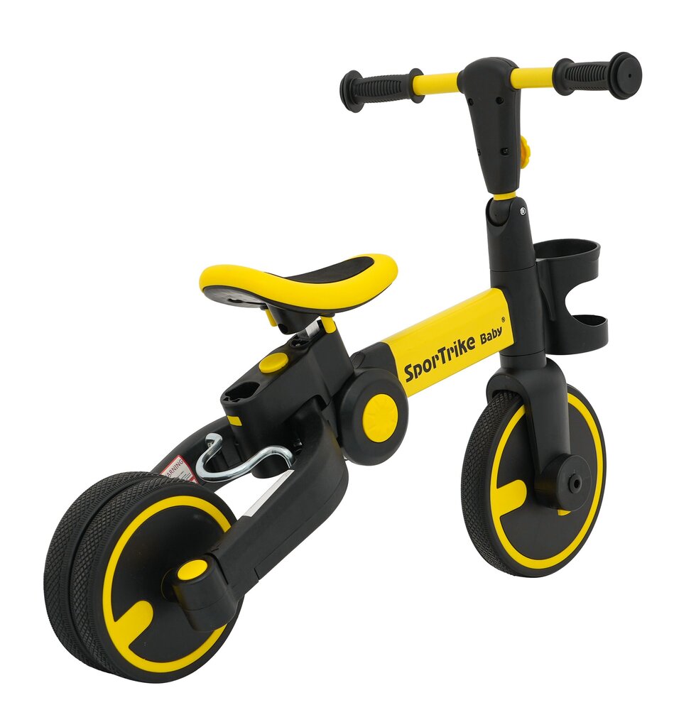 Triratukas Happy Bike 3in1 Sportrike geltonas kaina ir informacija | Triratukai | pigu.lt