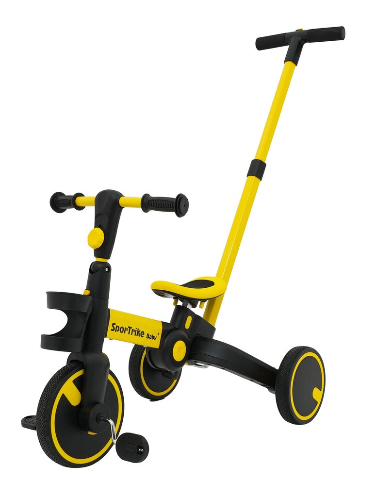 Triratukas Happy Bike 3in1 Sportrike geltonas kaina ir informacija | Triratukai | pigu.lt