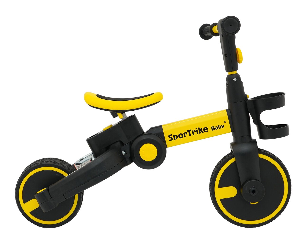 Triratukas Happy Bike 3in1 Sportrike geltonas kaina ir informacija | Triratukai | pigu.lt