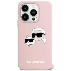 Karl Lagerfeld KLHMP15SSKCHPPLP iPhone 15 | 14 | 13 6.1" różowy|pink hardcase Silicone Karl & Choupette MagSafe цена и информация | Чехлы для телефонов | pigu.lt