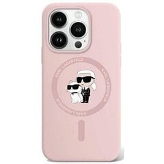 Karl Lagerfeld KLHMP15XSCMKCRHK iPhone 15 Pro Max 6.7" czarny|black hardcase Silicone Karl & Choupette Ring MagSafe цена и информация | Чехлы для телефонов | pigu.lt