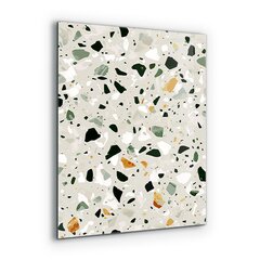 Apsauga nuo purslų stiklo plokštė Terrazzo natūralus akmuo, 60x80 cm, įvairių spalvų цена и информация | Комплектующие для кухонной мебели | pigu.lt