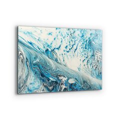 Apsauga nuo purslų stiklo plokštė Jūros banga, 80x60 cm, įvairių spalvų kaina ir informacija | Virtuvės baldų priedai | pigu.lt