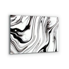 Apsauga nuo purslų stiklo plokštė Akvarelė Juodai balta, 80x60 cm, įvairių spalvų kaina ir informacija | Virtuvės baldų priedai | pigu.lt