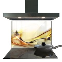 Apsauga nuo purslų stiklo plokštė Energijos bangų abstrakcija, 80x60 cm, įvairių spalvų цена и информация | Комплектующие для кухонной мебели | pigu.lt