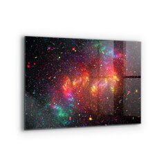 Apsauga nuo purslų stiklo plokštė Galaktika Chaosas Fantazija, 80x60 cm, įvairių spalvų цена и информация | Комплектующие для кухонной мебели | pigu.lt