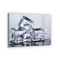 Apsauga nuo purslų stiklo plokštė Ledo kubelių gaiva, 80x60 cm, įvairių spalvų цена и информация | Комплектующие для кухонной мебели | pigu.lt