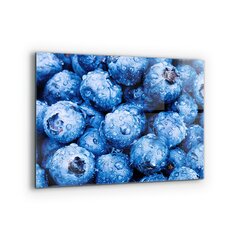 Apsauga nuo purslų stiklo plokštė Prinokusios mėlynės Uogos, 80x60 cm, įvairių spalvų kaina ir informacija | Virtuvės baldų priedai | pigu.lt