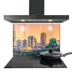 Apsauga nuo purslų stiklo plokštė Bostono architektūra, 80x60 cm, įvairių spalvų kaina ir informacija | Virtuvės baldų priedai | pigu.lt