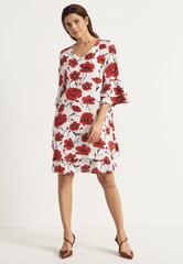 Cellbes moteriška suknelė SILVIA, balta-raudona kaina ir informacija | Suknelės | pigu.lt