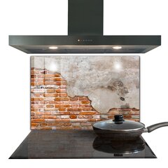 Apsauga nuo purslų stiklo plokštė Akmens plytų siena, 80x60 cm, įvairių spalvų цена и информация | Комплектующие для кухонной мебели | pigu.lt