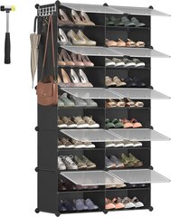 Batų lentyna Songmics LPC035B01, 83x156x32 cm, juoda kaina ir informacija | Batų spintelės, lentynos ir suolai | pigu.lt