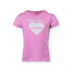 Marškinėliai mergaitėms Glamcutie, rožiniai kaina ir informacija | Marškinėliai mergaitėms | pigu.lt