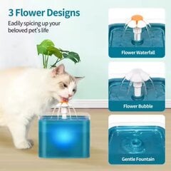 Automatinis vandens fontanas katėms ir šunims, 2l, mėlynas kaina ir informacija | Dubenėliai, dėžės maistui | pigu.lt
