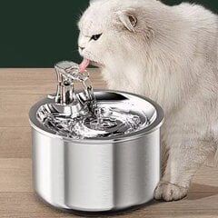 Automatinis vandens fontanas katėms ir šunims, 2l sidabrinis kaina ir informacija | Dubenėliai, dėžės maistui | pigu.lt