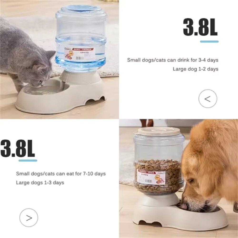 Automatinis vandens dozatorius katėms ir šunims, 3.8l, mėlynas цена и информация | Dubenėliai, dėžės maistui | pigu.lt