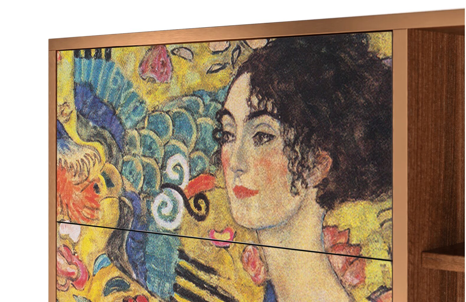 Indauja BS2 Lady With Fan By Gustav Klimt L 125 cm, riešutas цена и информация | Komodos | pigu.lt