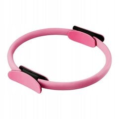 Pilateso žiedas, 14x5 cm, rožinis цена и информация | Фитнес-резинки, гимнастические кольца | pigu.lt