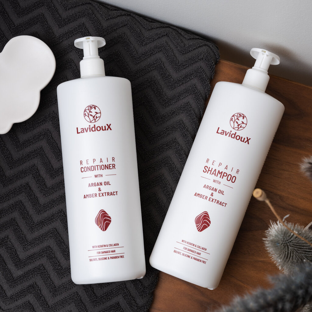 Plaukų struktūrą atkuriantis balzamas Lavidoux Hair Repair Collection, 1000 ml kaina ir informacija | Balzamai, kondicionieriai | pigu.lt