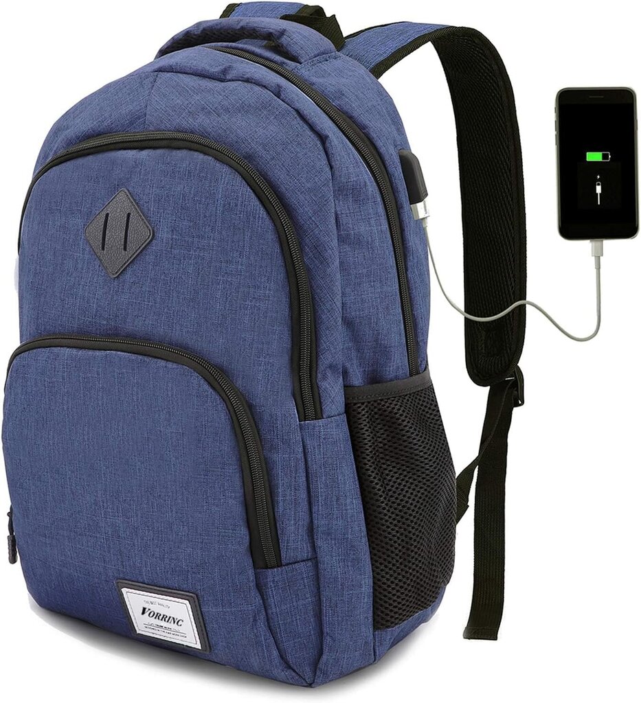Kuprinė nešiojamam kompiuteriui Vorrinc, mėlyna kaina ir informacija | Kuprinės ir krepšiai | pigu.lt