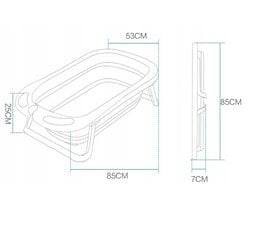 Складная детская ванночка с термометром Axel, розовая цена и информация | Товары для купания | pigu.lt