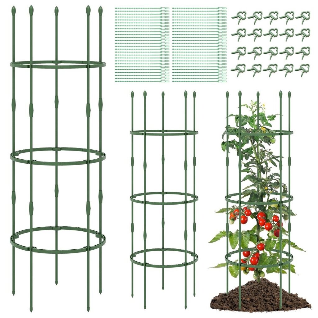 Pomidorų laipiojimo grotelės Costway, 154cm kaina ir informacija | Gėlių stovai, vazonų laikikliai | pigu.lt