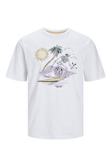 Marškinėliai vyrams Jack & Jones 12247808WHITE, balti kaina ir informacija | Vyriški marškinėliai | pigu.lt
