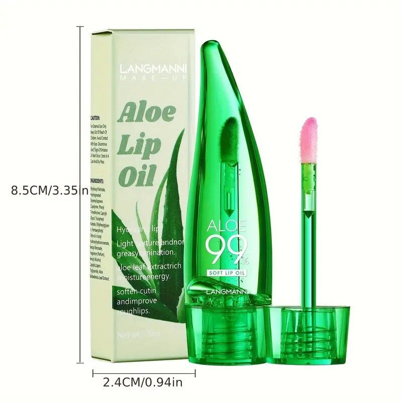 Lūpų blizgis Langmanni Aloe Lip Oil, 5 ml kaina ir informacija | Lūpų dažai, blizgiai, balzamai, vazelinai | pigu.lt