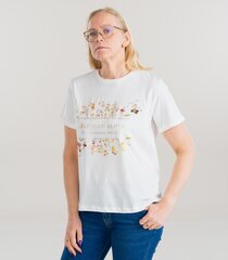 Marškinėliai moterims Zabaione, balti kaina ir informacija | Marškinėliai moterims | pigu.lt