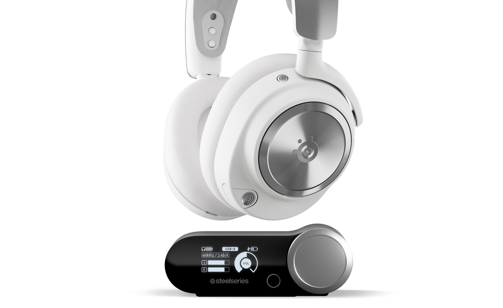 Steelseries Arctis Nova Pro Wireless, PlayStation & PC, white - Wireless gaming headset kaina ir informacija | Ausinės | pigu.lt