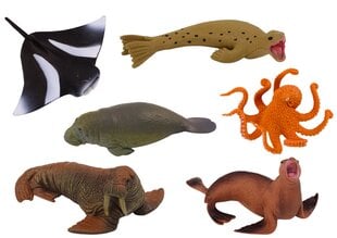 Jūrų gyvūnų figūrėlių rinkinys, 6 vnt. kaina ir informacija | Žaislai berniukams | pigu.lt