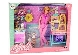 Lėlės su veterinarijos rinkiniu Lean Toys kaina ir informacija | Žaislai mergaitėms | pigu.lt