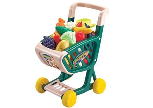 Детская тележка для покупок с овощами, зеленая цена и информация | Игрушки для девочек | pigu.lt