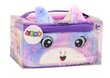 Grožio rinkinys pliušinėje kosmetinėje Lean Toys, violetinis kaina ir informacija | Žaislai mergaitėms | pigu.lt