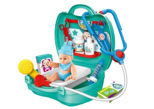 Vaikiškas gydytojo rinkinys su lėle ir aksesuarais kaina ir informacija | Žaislai mergaitėms | pigu.lt