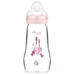 Stiklinis buteliukas Mam Feel Good Forest 1254, 2+ mėn, 260 ml kaina ir informacija | Buteliukai kūdikiams ir jų priedai | pigu.lt
