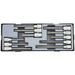 Antgalių galvučių Star Hex Spline 1/2" rinkinys Force, 11 vnt. цена и информация | Механические инструменты | pigu.lt